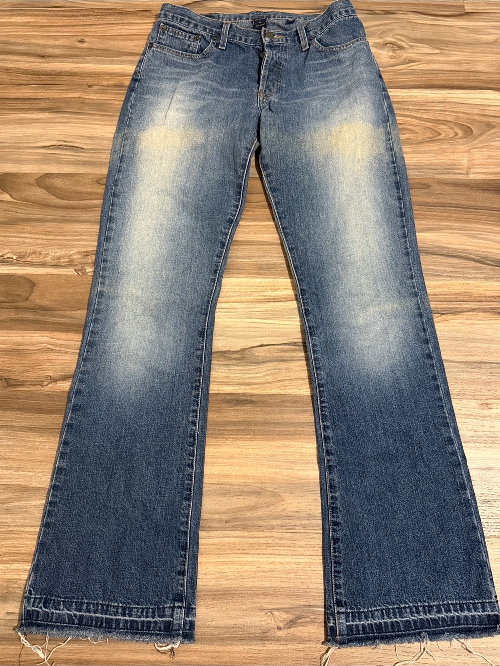 Vtg.Abercrombie & Fitch Jeans Women’s 4L 1892 Boot Button Fly Medium Raw Hem